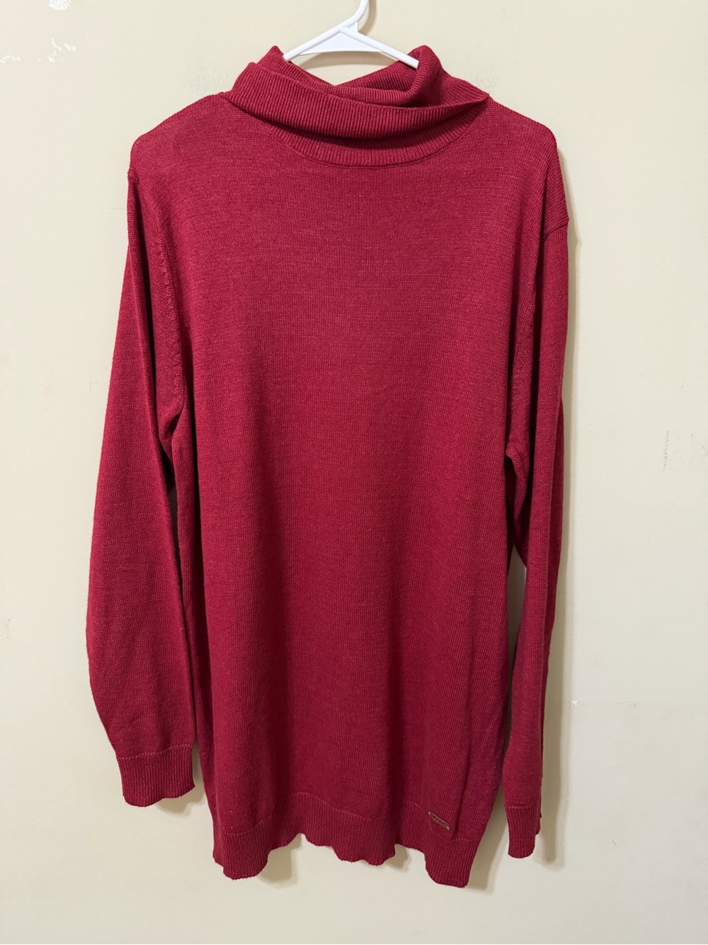 Kera 3xl Long Sleeve Red Turtleneck Mini Dress soft cozy whimsigoth chic
